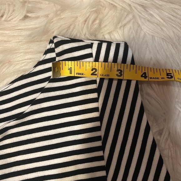 TALBOTS‎ Black & White Striped Tank w Gold Zipper - Picture 10 of 11